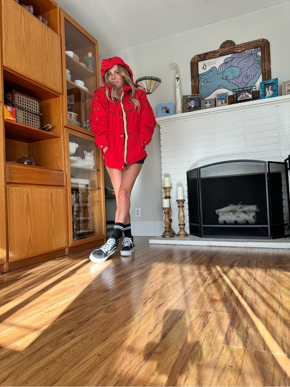 Obermeyer Ski Jacket Womens 6 Red Vintage Embroidered